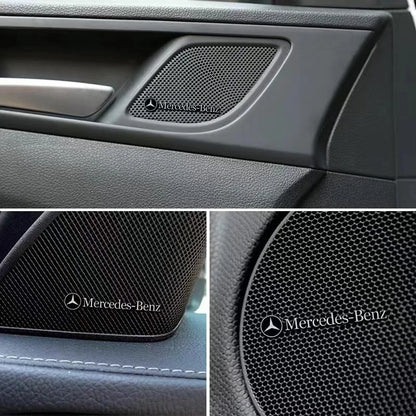 4/10pcs car audio decorate 3D Aluminum Badge Emblem Sticker For Mercedes Benz AMG C200 C260 C300 W108 W124 W126 W140 W168 W169