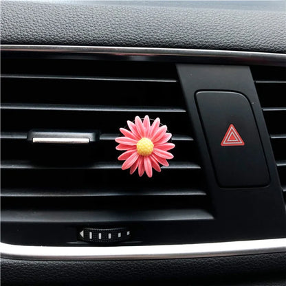 1pc Car Air Freshener Flowers Vent Clip Perfume Daisy Diffuser Essential Accessories For Girls Freshner Air Scent