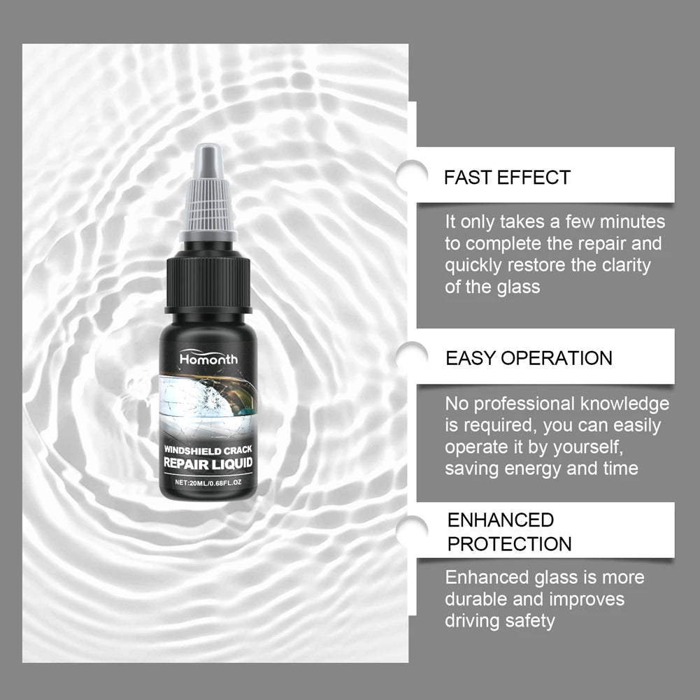 1-5Pcs 20ml Car Windshield Crack Repair Fluid 20ml Gone Crack Glass Windshield Repair Kit Windscreen Glass Scratch Crack Restore