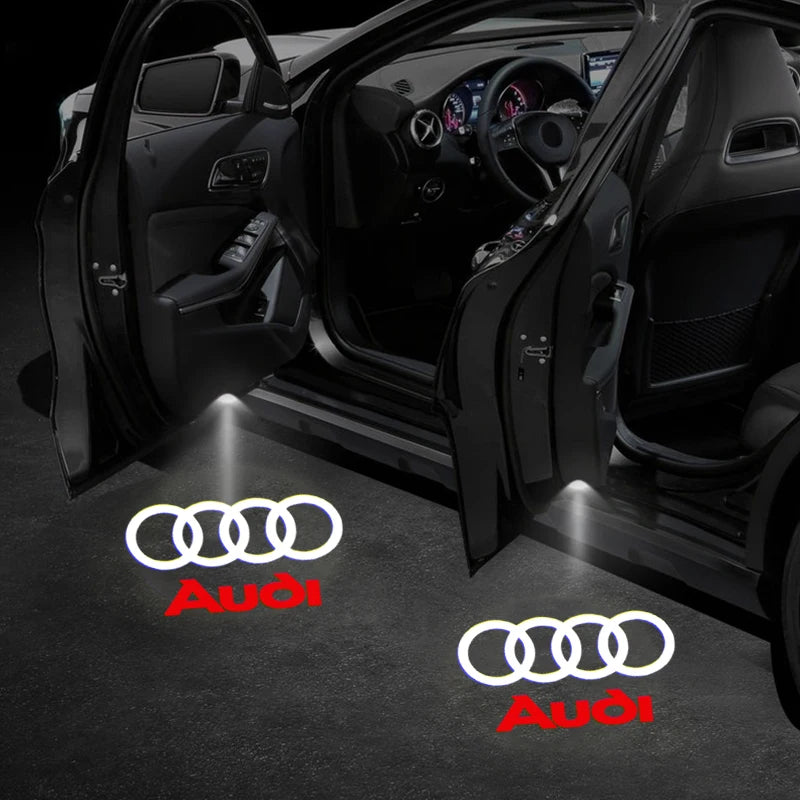 1/2PCS Auto Wireless Door Led Welcome Light Projection Lamp Light For Audi A4 B5 B6 B7 B8 A1 A3 A6 A5 A7 A8 Q3 Q5 Q7 TT S3 S6