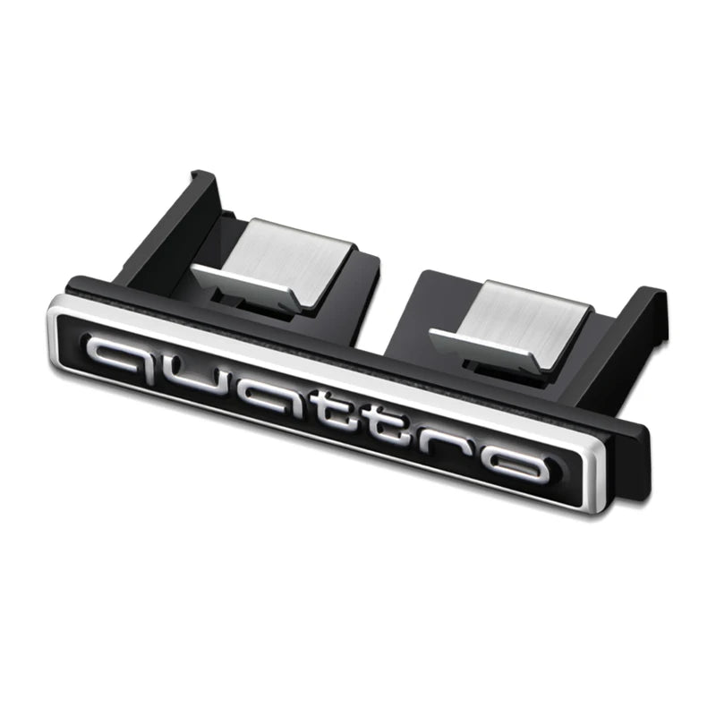 1Pcs Car Chrome Front Hood Grille quattro Emblem Badge Auto Trinket Styling For Audi S5 S6 S7 S4 S8 TT TTS A4 A6 C7 C6 B7 Q5 Q7