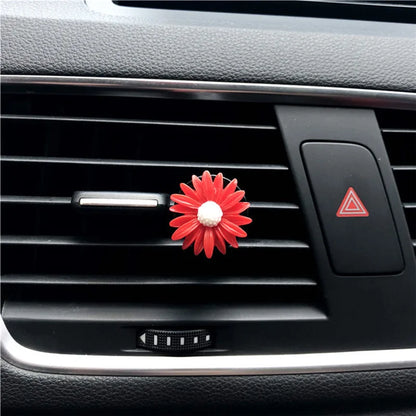 1pc Car Air Freshener Flowers Vent Clip Perfume Daisy Diffuser Essential Accessories For Girls Freshner Air Scent