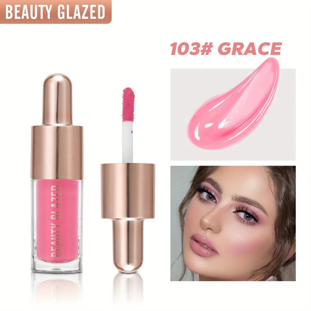 3 Colors Multifunctional Liquid Blush Matte Hydrating Cream Blush Soft Velvet Liquid Blush Makeup Lightweight Long-lasting