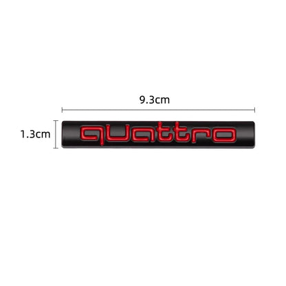 1Pcs Car Styling Emblem Sticker 3D Metal Quattro Badge Trunk Decals Accessories For Audi Q5 Q4 A4 A6 A7 A5 A3 Q3 Q2 A1 A8 TT S1