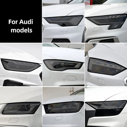 Car Headlight Protective Film Front Lamp Smoked Black For Audi A3 8V S3 A4 B8 B9 A5 A6 S6 C8 A7 A8 D4 TT TTS Q3 Q5 Q7 Q8 RS Q8