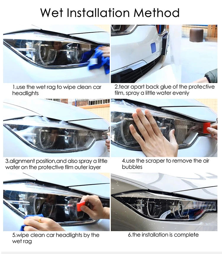 Car Headlight Protective Film Front Lamp Smoked Black For Audi A3 8V S3 A4 B8 B9 A5 A6 S6 C8 A7 A8 D4 TT TTS Q3 Q5 Q7 Q8 RS Q8