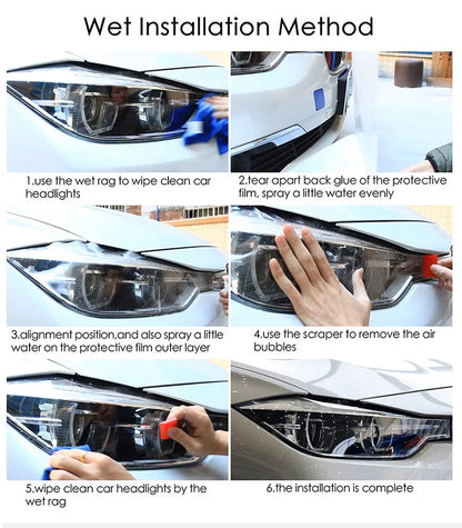 Car Headlight Protective Film Front Lamp Smoked Black For Audi A3 8V S3 A4 B8 B9 A5 A6 S6 C8 A7 A8 D4 TT TTS Q3 Q5 Q7 Q8 RS Q8