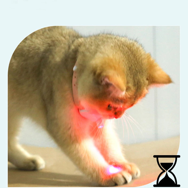Laser Cat Collar Teasing Cat Electric USB Charging Kitten Automatic Cats Toy Smart Laser Teasing Cat Interactive Toy hi cat toy