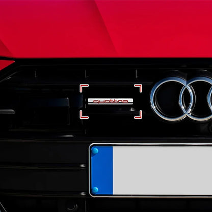 1Pcs Car Chrome Front Hood Grille quattro Emblem Badge Auto Trinket Styling For Audi S5 S6 S7 S4 S8 TT TTS A4 A6 C7 C6 B7 Q5 Q7