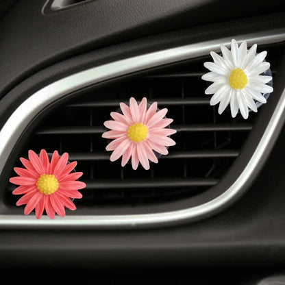 1pc Car Air Freshener Flowers Vent Clip Perfume Daisy Diffuser Essential Accessories For Girls Freshner Air Scent