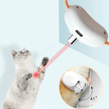 Laser Cat Collar Teasing Cat Electric USB Charging Kitten Automatic Cats Toy Smart Laser Teasing Cat Interactive Toy hi cat toy