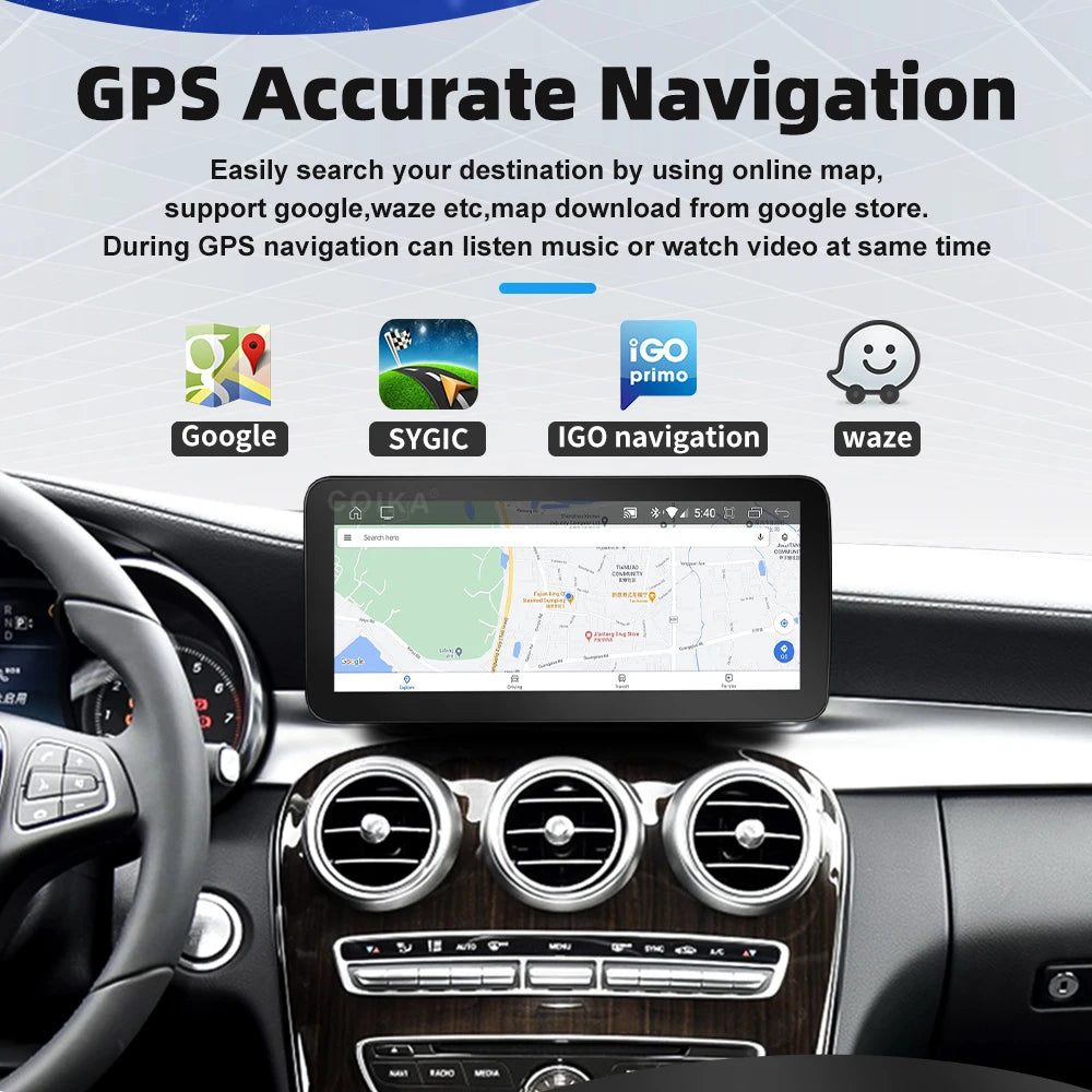10.25" Android 13 System Car Radio Stereo For Mercedes-Benz A CLA GLA W176 W117 X156 Google BT GPS Navi Carplay Auto Multimedia