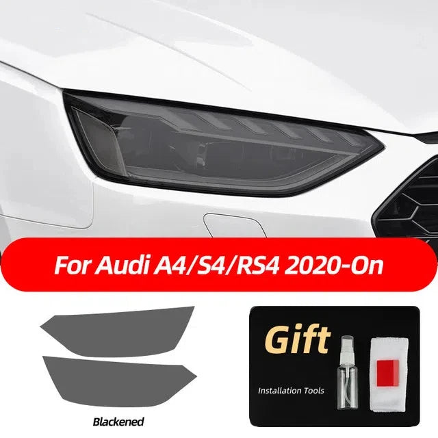 Car Headlight Protective Film Front Lamp Smoked Black For Audi A3 8V S3 A4 B8 B9 A5 A6 S6 C8 A7 A8 D4 TT TTS Q3 Q5 Q7 Q8 RS Q8