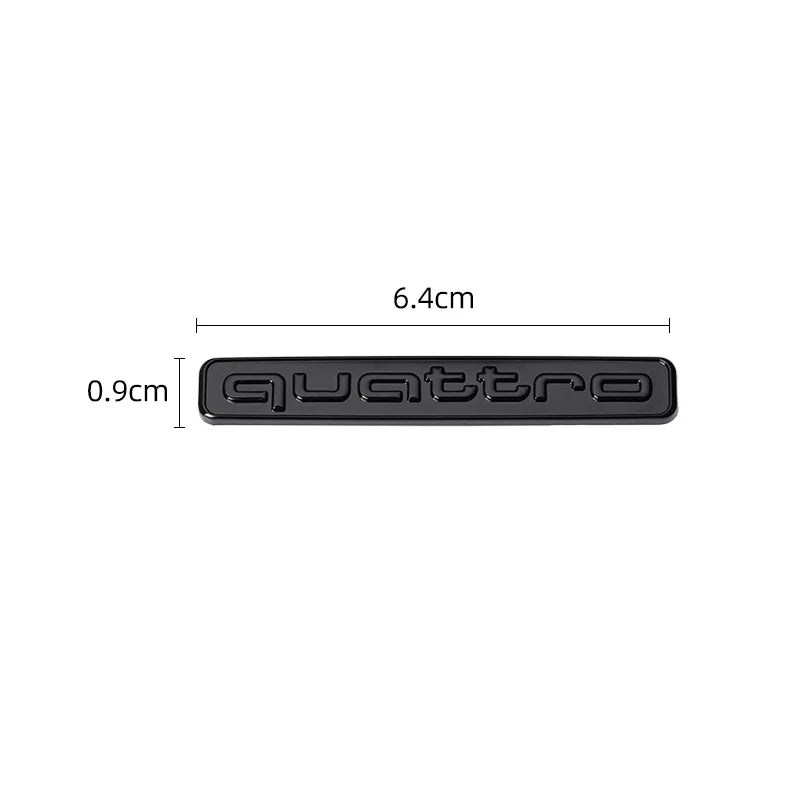 1Pcs Car Styling Emblem Sticker 3D Metal Quattro Badge Trunk Decals Accessories For Audi Q5 Q4 A4 A6 A7 A5 A3 Q3 Q2 A1 A8 TT S1