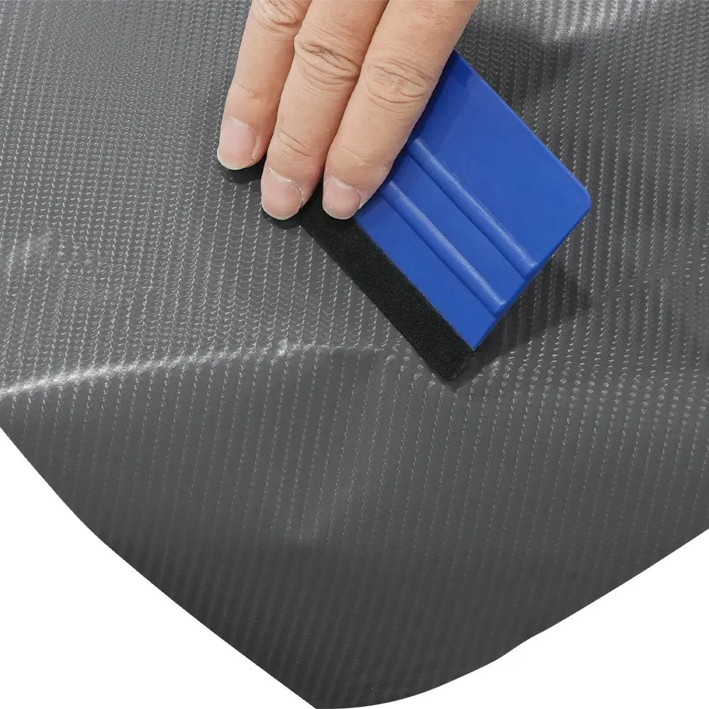 50CM 4D Carbon Fiber Grey Color Car Wrap Film Sticker Vehicle Vinyl Film Bubble Free Decal Auto Motorcycle Modified Accessories