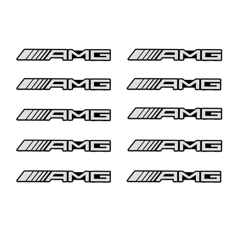 4/10pcs car audio decorate 3D Aluminum Badge Emblem Sticker For Mercedes Benz AMG C200 C260 C300 W108 W124 W126 W140 W168 W169