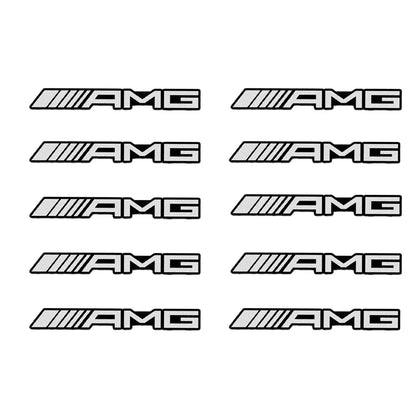4/10pcs car audio decorate 3D Aluminum Badge Emblem Sticker For Mercedes Benz AMG C200 C260 C300 W108 W124 W126 W140 W168 W169