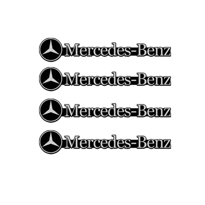 4/10pcs car audio decorate 3D Aluminum Badge Emblem Sticker For Mercedes Benz AMG C200 C260 C300 W108 W124 W126 W140 W168 W169