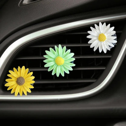 1pc Car Air Freshener Flowers Vent Clip Perfume Daisy Diffuser Essential Accessories For Girls Freshner Air Scent