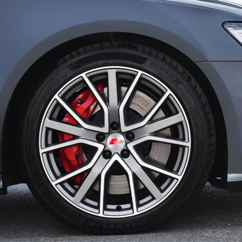 4pcs 60mm Auto Wheel Center Hub Caps Car Styling Stickers For Audi Sline A1 A3 A4 A5 A6 A7 A8 Q2 Q3 Q5 Q7 Q8 TT S1 S3 RS5 ﻿RS S