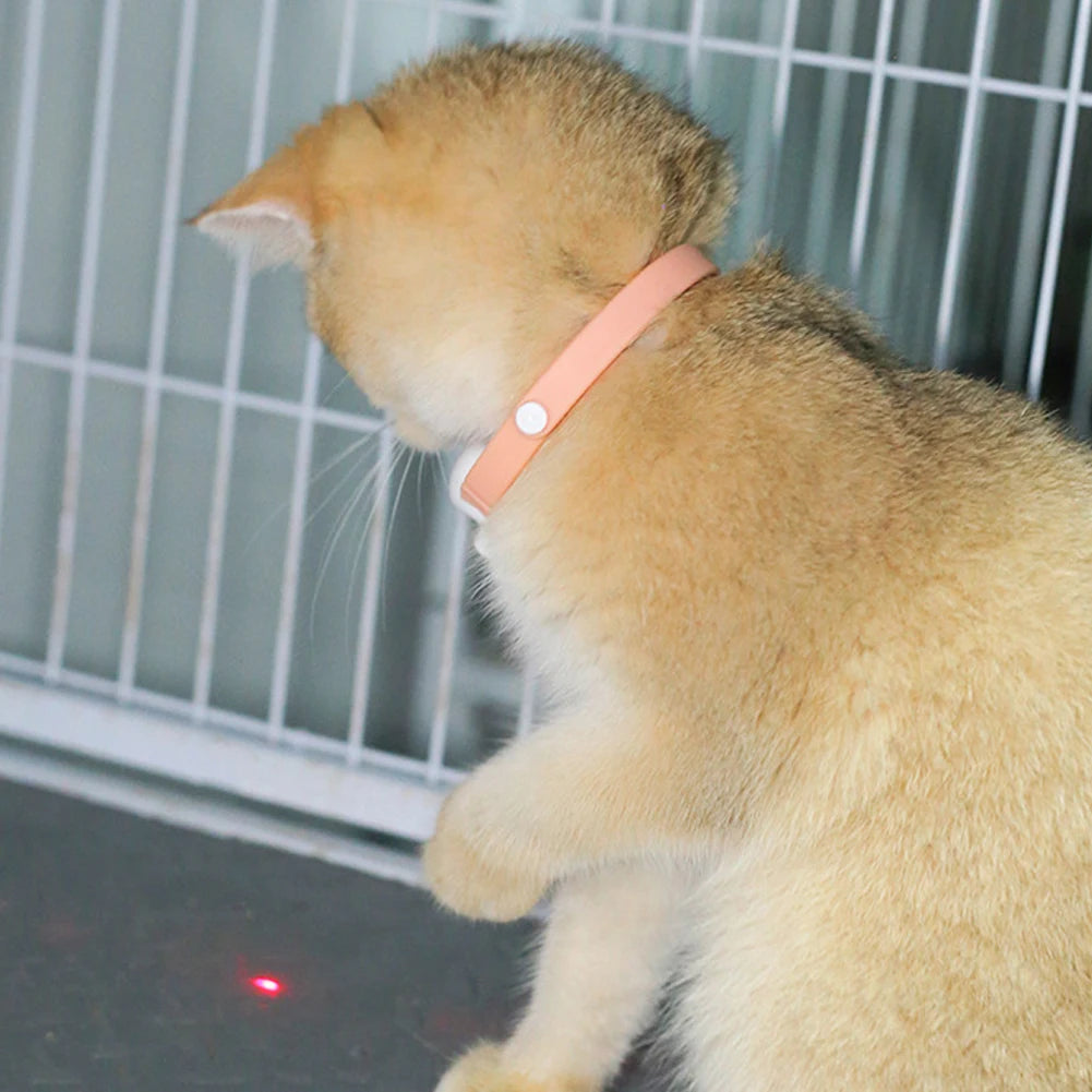 Smart Laser Tease Cat Collar Electric USB Rechargeable Pointer Kitten Automatic Toys Interactive Training Pet Accessories Goods