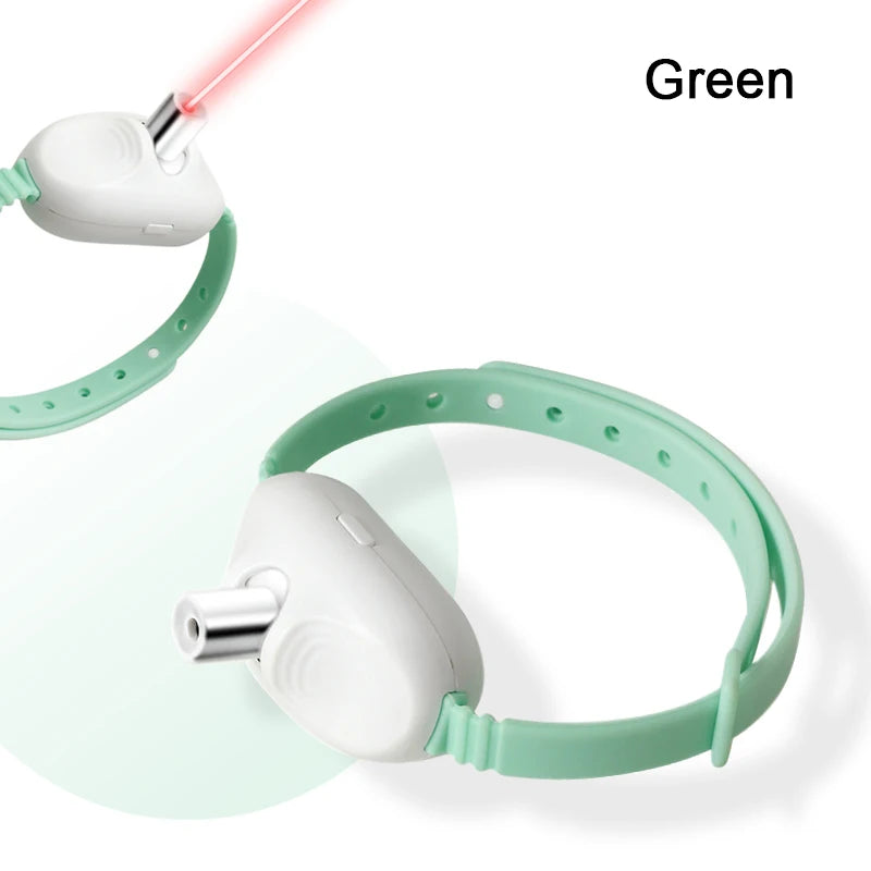 Laser Cat Collar Teasing Cat Electric USB Charging Kitten Automatic Cats Toy Smart Laser Teasing Cat Interactive Toy hi cat toy
