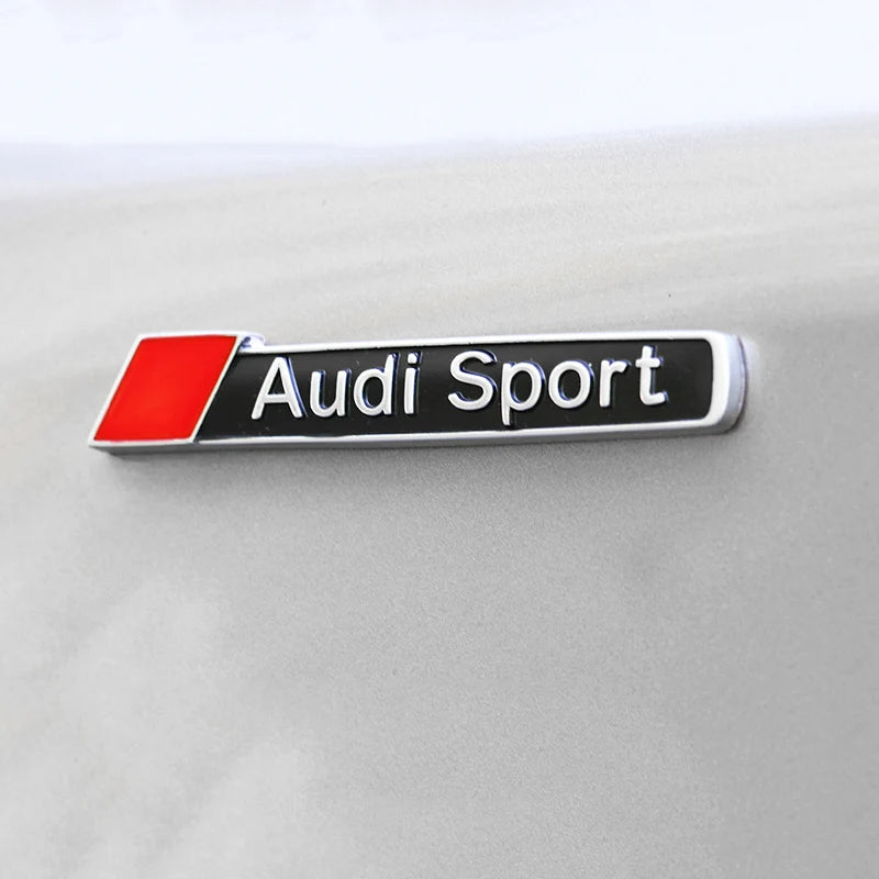 1Pcs Car Styling Emblem Sticker 3D Metal Quattro Badge Trunk Decals Accessories For Audi Q5 Q4 A4 A6 A7 A5 A3 Q3 Q2 A1 A8 TT S1