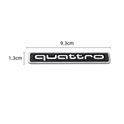 1Pcs Car Styling Emblem Sticker 3D Metal Quattro Badge Trunk Decals Accessories For Audi Q5 Q4 A4 A6 A7 A5 A3 Q3 Q2 A1 A8 TT S1