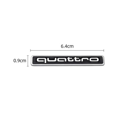 1Pcs Car Styling Emblem Sticker 3D Metal Quattro Badge Trunk Decals Accessories For Audi Q5 Q4 A4 A6 A7 A5 A3 Q3 Q2 A1 A8 TT S1