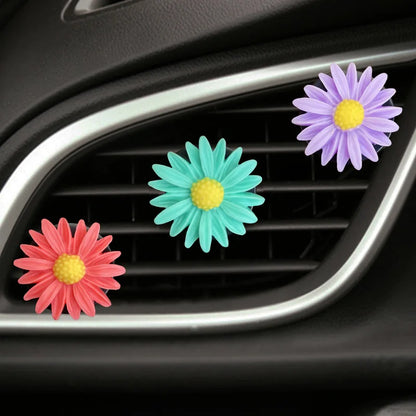 1pc Car Air Freshener Flowers Vent Clip Perfume Daisy Diffuser Essential Accessories For Girls Freshner Air Scent