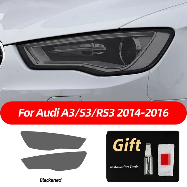 Car Headlight Protective Film Front Lamp Smoked Black For Audi A3 8V S3 A4 B8 B9 A5 A6 S6 C8 A7 A8 D4 TT TTS Q3 Q5 Q7 Q8 RS Q8