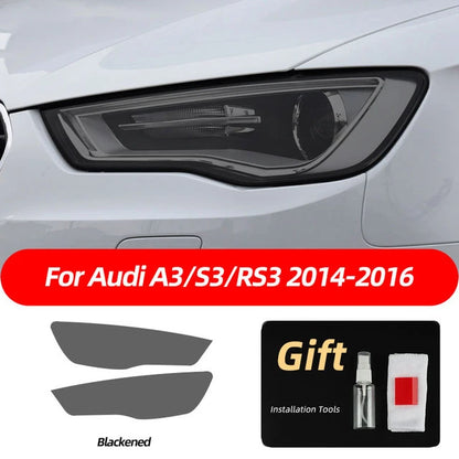 Car Headlight Protective Film Front Lamp Smoked Black For Audi A3 8V S3 A4 B8 B9 A5 A6 S6 C8 A7 A8 D4 TT TTS Q3 Q5 Q7 Q8 RS Q8