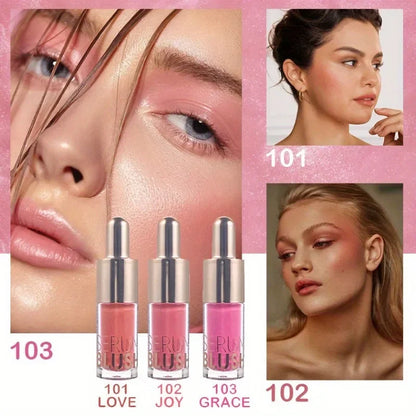 3 Colors Multifunctional Liquid Blush Matte Hydrating Cream Blush Soft Velvet Liquid Blush Makeup Lightweight Long-lasting