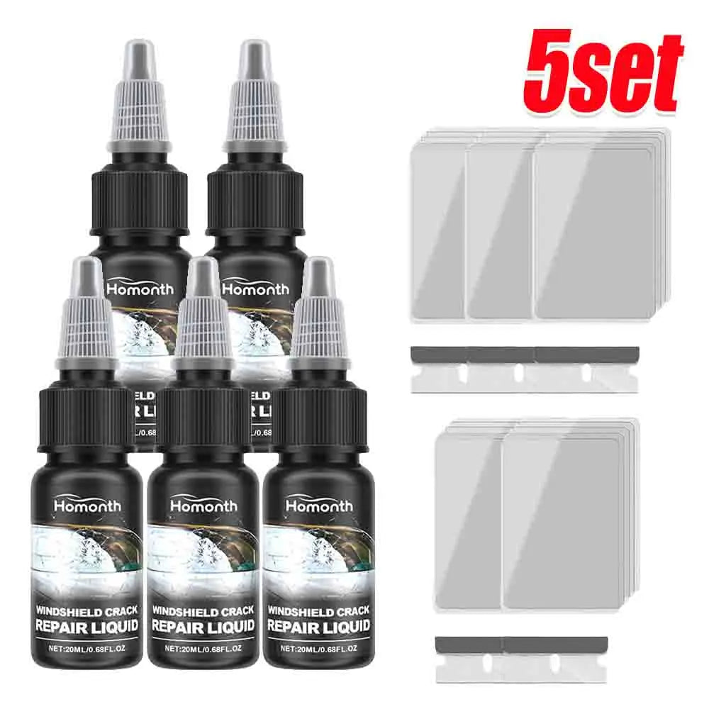 1-5Pcs 20ml Car Windshield Crack Repair Fluid 20ml Gone Crack Glass Windshield Repair Kit Windscreen Glass Scratch Crack Restore