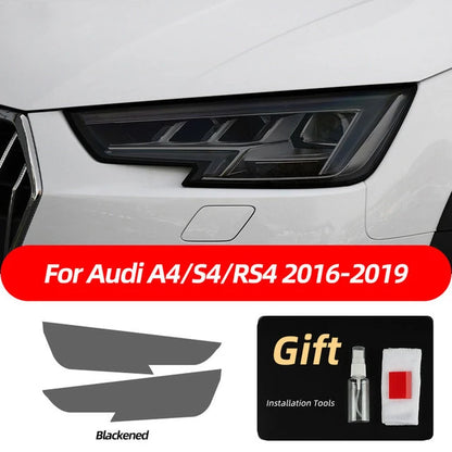 Car Headlight Protective Film Front Lamp Smoked Black For Audi A3 8V S3 A4 B8 B9 A5 A6 S6 C8 A7 A8 D4 TT TTS Q3 Q5 Q7 Q8 RS Q8