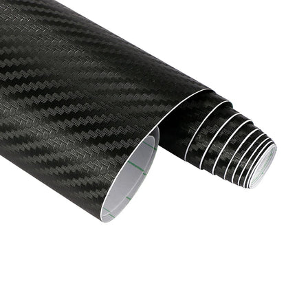 30*127cm Car Stickers and Decals 3D Carbon Fiber Vinyl Wrap Sheet Roll Protective Custom Film Auto Styling Exterior Accessories
