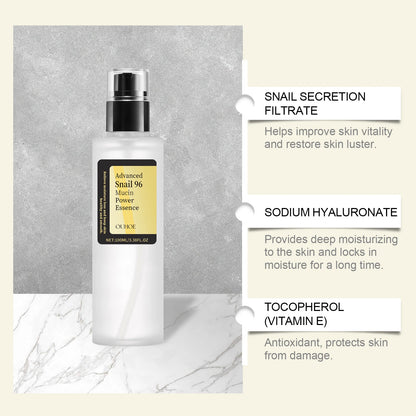 Advanced Snail 96 Mucin Power Essence Fading Fine Lines Moisturizing Lifting Firming Smoothing Nourishin Brightening Skin Care