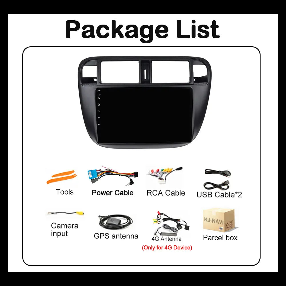 Android Auto Car Radio Multimedia Player Left Hand Drive for Honda Civic (EJ/EK/EM) 1995 - 2001 GPS Navigation Wireless Carplay
