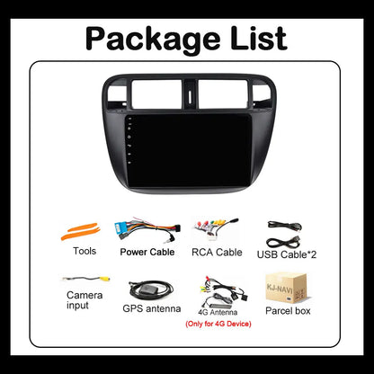 Android Auto Car Radio Multimedia Player Left Hand Drive for Honda Civic (EJ/EK/EM) 1995 - 2001 GPS Navigation Wireless Carplay