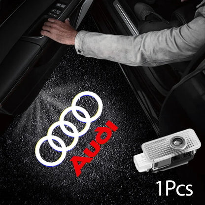 1/2PCS Auto Wireless Door Led Welcome Light Projection Lamp Light For Audi A4 B5 B6 B7 B8 A1 A3 A6 A5 A7 A8 Q3 Q5 Q7 TT S3 S6