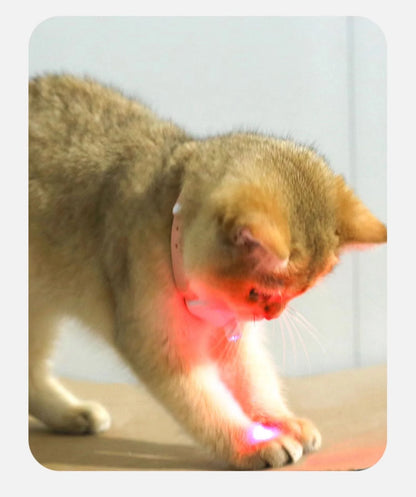 Laser Cat Collar Teasing Cat Electric USB Charging Kitten Automatic Cats Toy Smart Laser Teasing Cat Interactive Toy hi cat toy