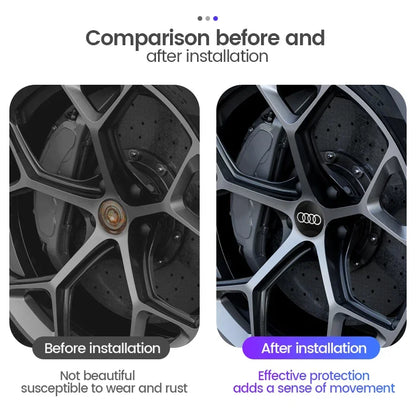 4pcs 60mm Auto Wheel Center Hub Caps Car Styling Stickers For Audi Sline A1 A3 A4 A5 A6 A7 A8 Q2 Q3 Q5 Q7 Q8 TT S1 S3 RS5 ﻿RS S