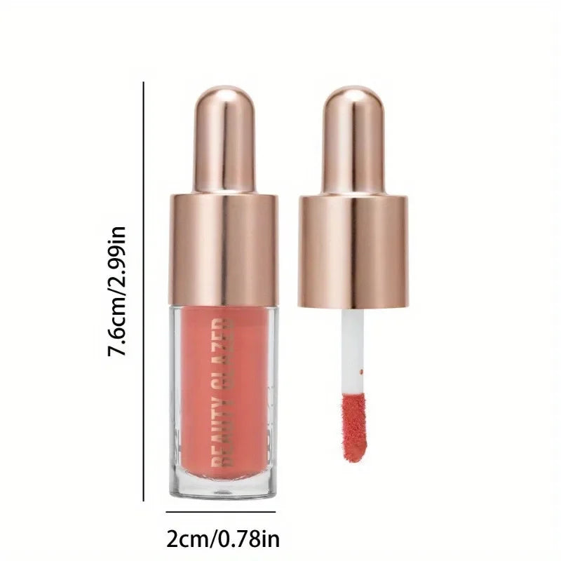 3 Colors Multifunctional Liquid Blush Matte Hydrating Cream Blush Soft Velvet Liquid Blush Makeup Lightweight Long-lasting