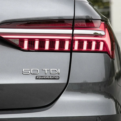 1Pcs Car Styling Emblem Sticker 3D Metal Quattro Badge Trunk Decals Accessories For Audi Q5 Q4 A4 A6 A7 A5 A3 Q3 Q2 A1 A8 TT S1