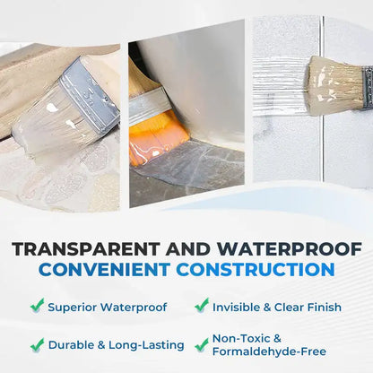 100g Transparent Waterproof Coating for Indoor & Outdoor, Rooftop Bathroom Toilet Wall Leak Waterproofing Filling Sealing Agent