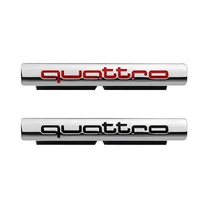 1Pcs Car Chrome Front Hood Grille quattro Emblem Badge Auto Trinket Styling For Audi S5 S6 S7 S4 S8 TT TTS A4 A6 C7 C6 B7 Q5 Q7