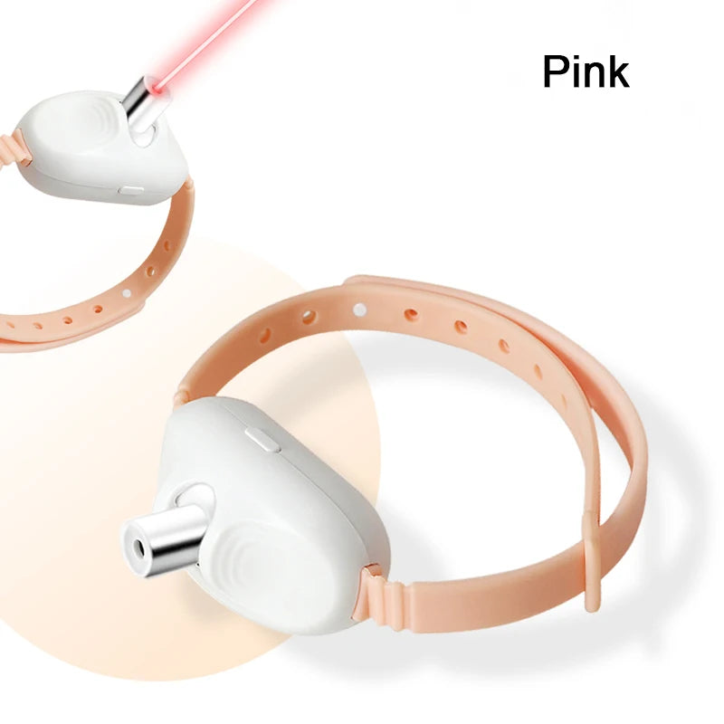 Laser Cat Collar Teasing Cat Electric USB Charging Kitten Automatic Cats Toy Smart Laser Teasing Cat Interactive Toy hi cat toy