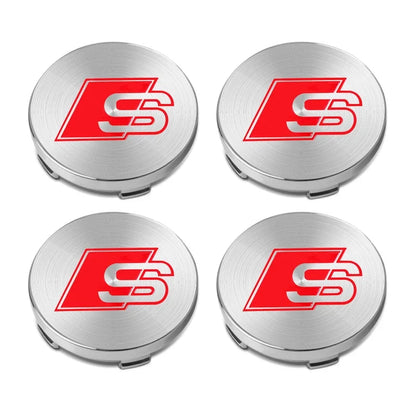 4pcs 60mm Auto Wheel Center Hub Caps Car Styling Stickers For Audi Sline A1 A3 A4 A5 A6 A7 A8 Q2 Q3 Q5 Q7 Q8 TT S1 S3 RS5 ﻿RS S