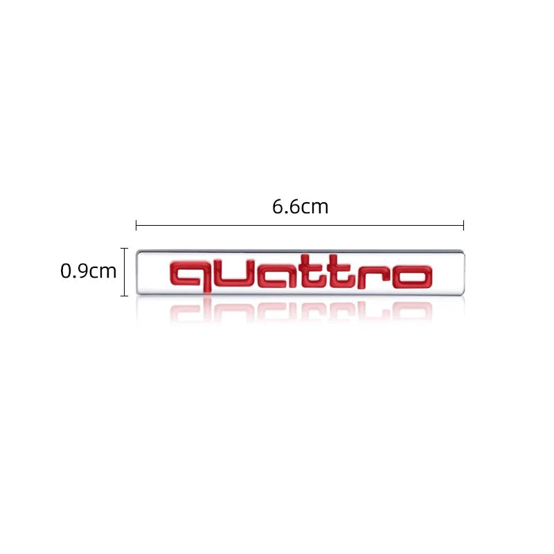 1Pcs Car Styling Emblem Sticker 3D Metal Quattro Badge Trunk Decals Accessories For Audi Q5 Q4 A4 A6 A7 A5 A3 Q3 Q2 A1 A8 TT S1