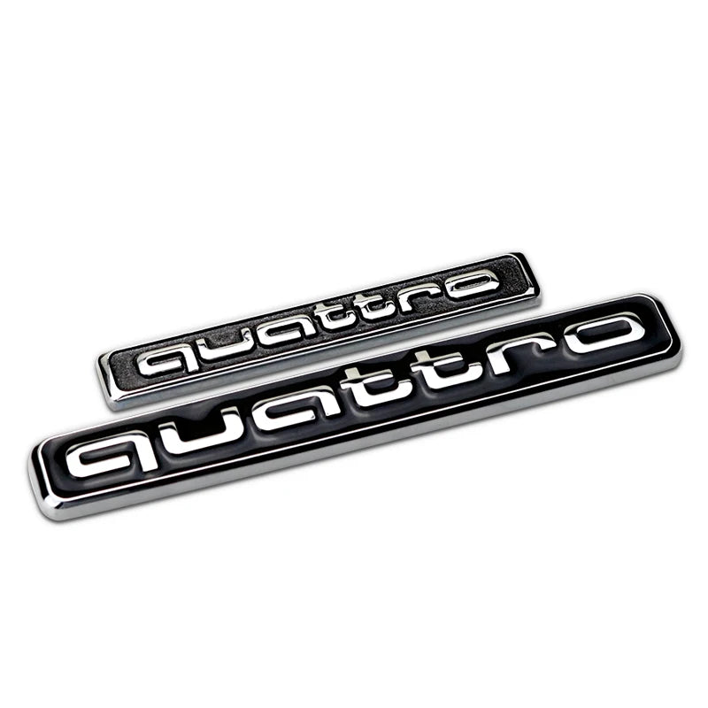 1Pcs Car Styling Emblem Sticker 3D Metal Quattro Badge Trunk Decals Accessories For Audi Q5 Q4 A4 A6 A7 A5 A3 Q3 Q2 A1 A8 TT S1